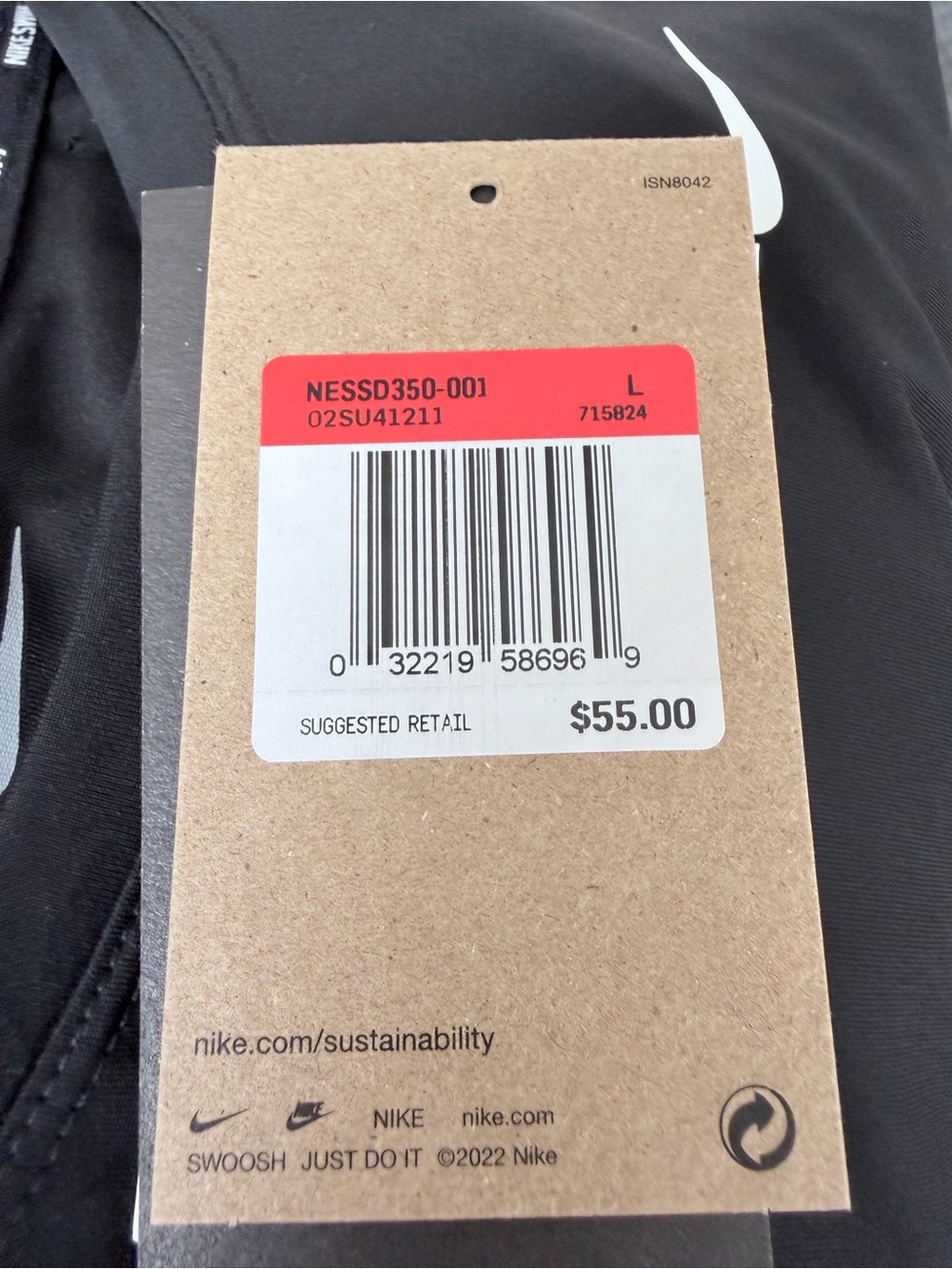 Nike Black Dri-FIT Athletic Tee with White Logo - Picture 6 of 8